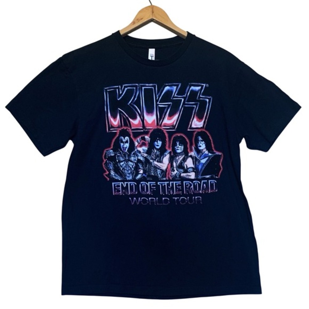 KISS End of the Road World Tour Black T Shirt Mens Size L